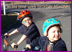 Blake and Mitchell on their bikes